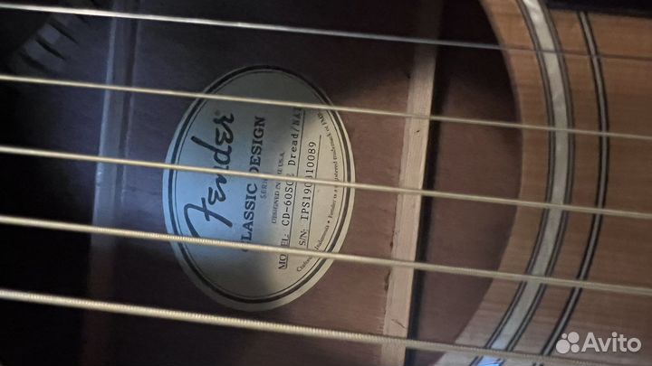 Электроакустическая гитара Fender CD-60SCE