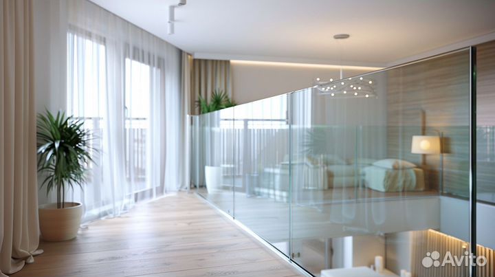 Стеклянные перила и ограждения