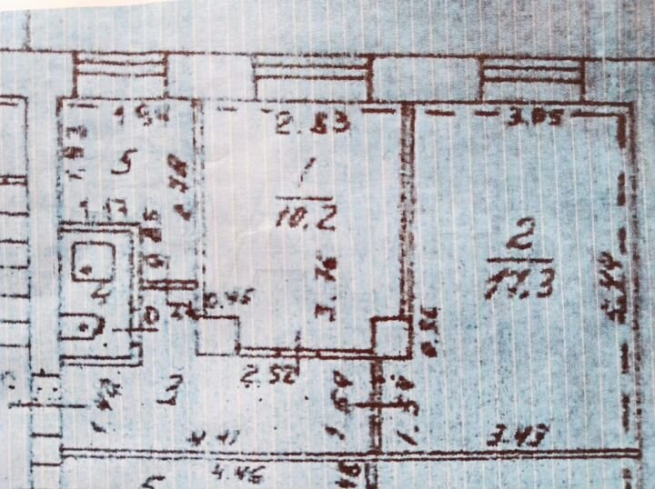2-к. квартира, 41,2 м², 1/2 эт.
