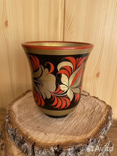 Ваза. Хохлома. Дерево. СССР