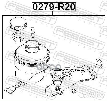 Цилиндр тормозной главный 0279r20 Febest