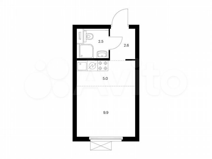 Квартира-студия, 20 м², 9/17 эт.