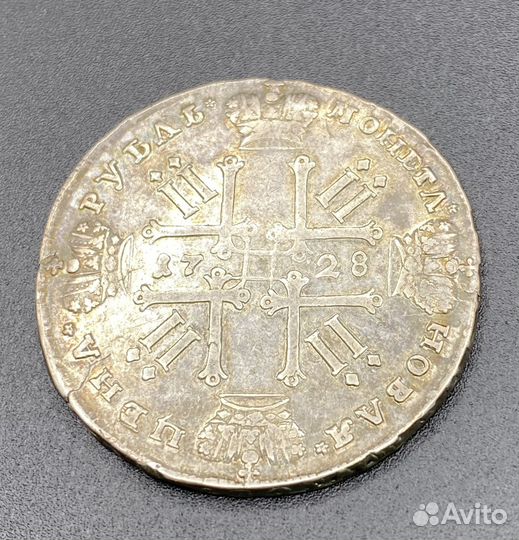 Монета. 1 рубль. 1728. Петр 3