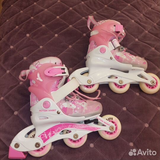 Роликовые коньки детские раздвижные