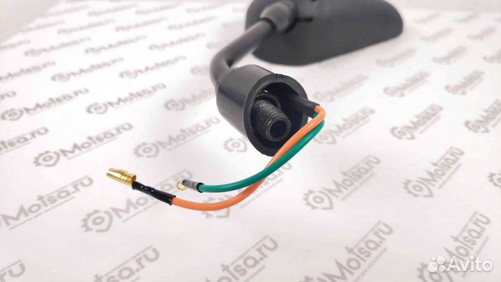 Зеркала (074) пластик (бобовидные, черные, с повор