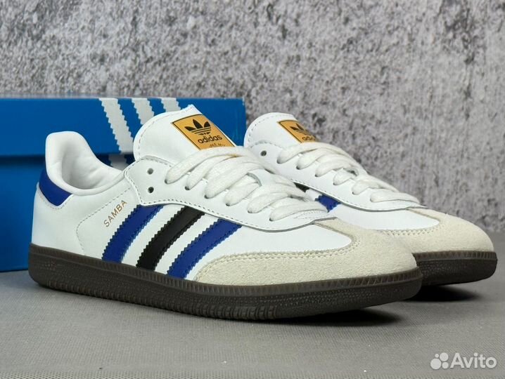 Кеды Adidas Samba White Active Blue