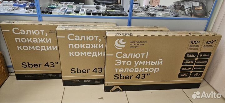 Новый Телевизор Sber SDX-43F2012S 43 (109 см) FHD