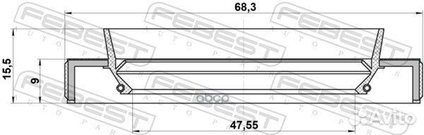 Сальник привода 95HBY49680915L Febest