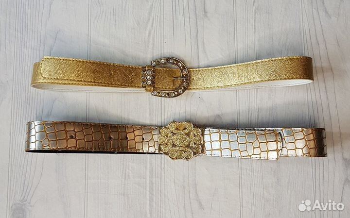 Ремень женский, пояс, золотой
