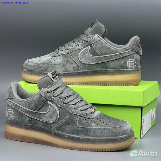 Кроссовки Nike Air Force 1 Серые (Арт.24991)