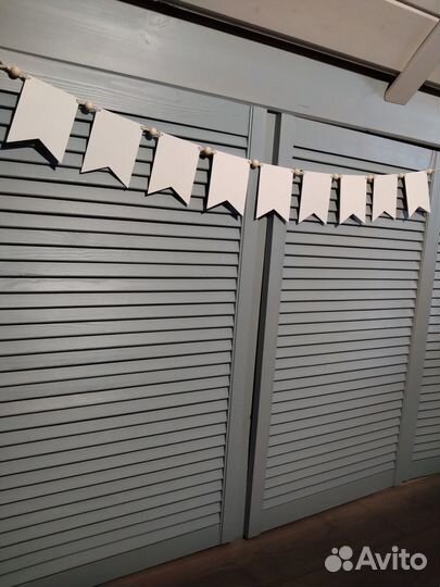 Гирлянда на стену деревянная новая