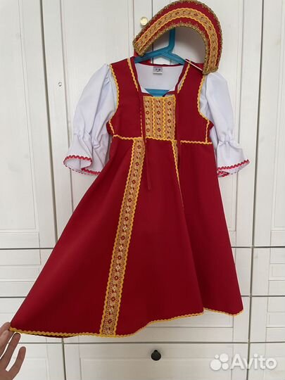 Русский народный костюм для девочек, размер от 122