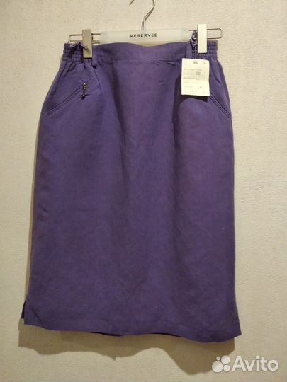 Юбка лен+вискоза на подкладке р.48-50