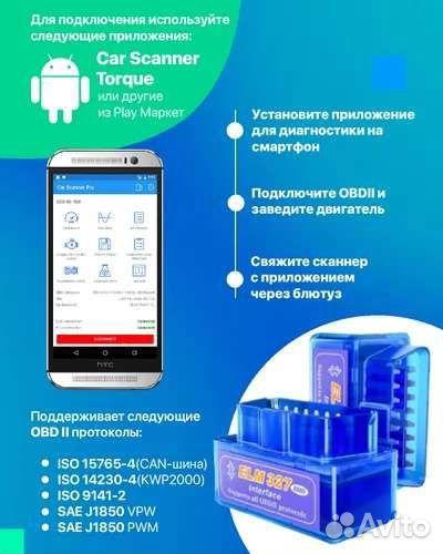 Автосканер ELM327 v1.5, чип pic18f25k80