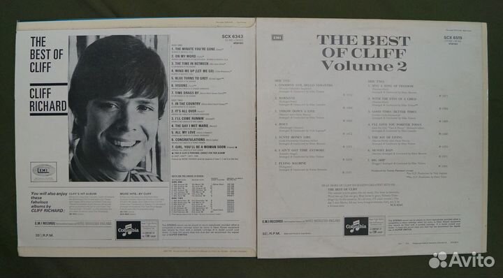 Cliff Richard The Best Of Cliff & Volume 2 - 2LP