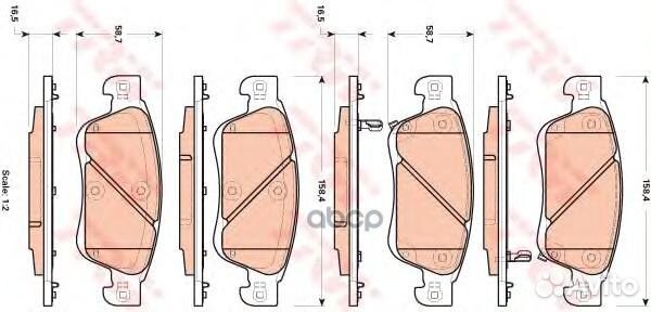Комплект тормозных колодок, дисковый тормоз GDB