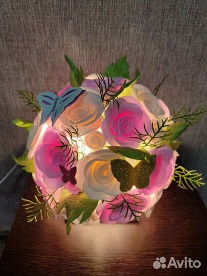 Светильник Шарик роз