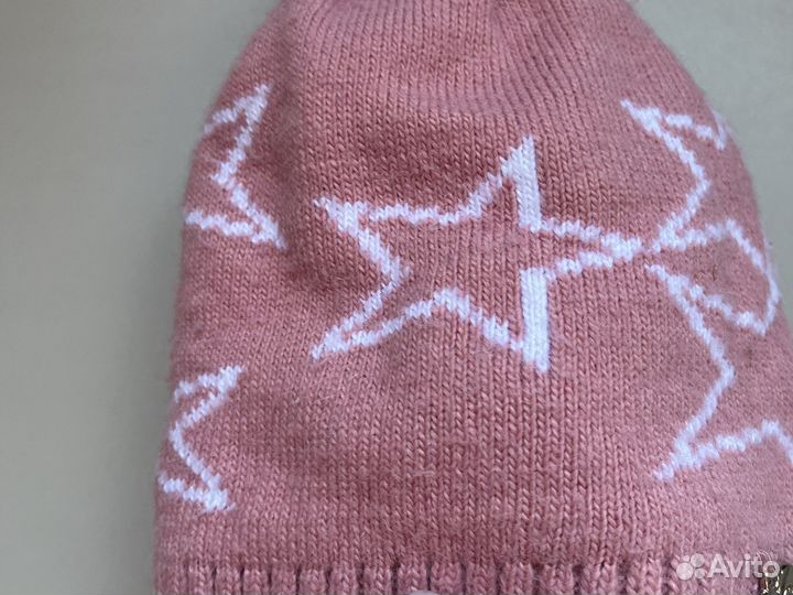 Шапка зимняя для девочки, р50 шерсть акрил