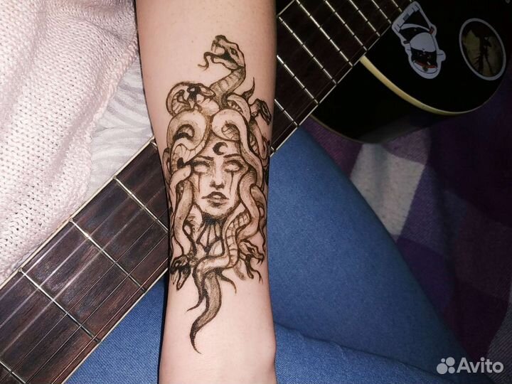 Тату хной, мехенди, временные татуировки