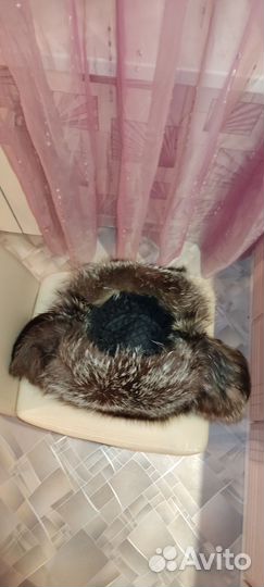 Шапка ушанка мужская песец