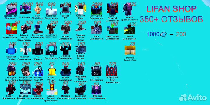 Юниты Toilet Tower Defense