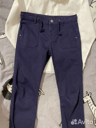 Комплект на мальчика (брюки+белая рубашка), 116