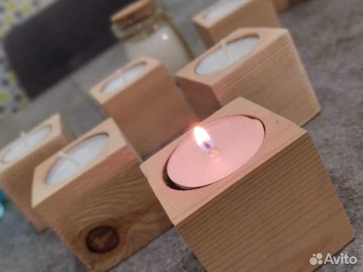Подсвечник деревянный