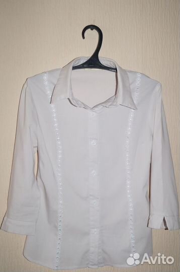 Блузка белая школьная батист стрейч