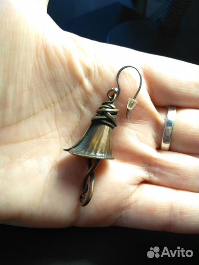 Медные серьги 