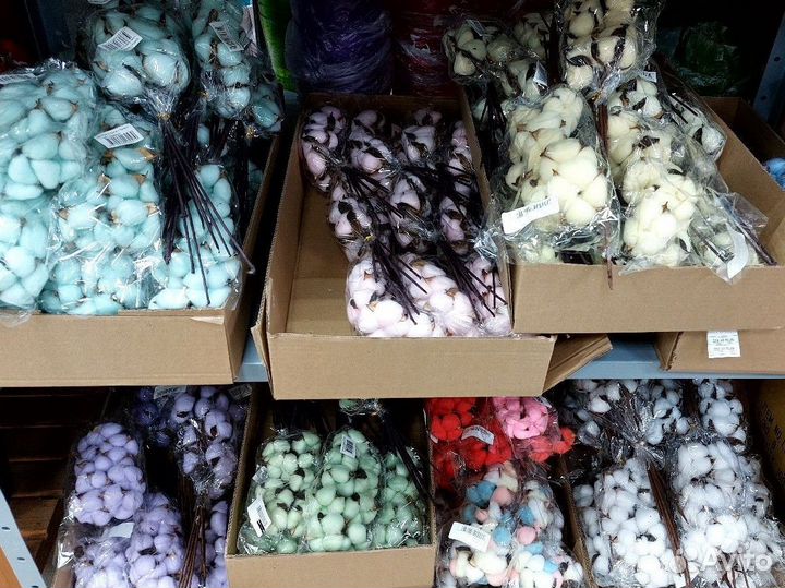 Искусственные цветы, хлопок