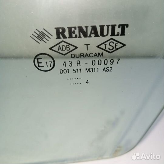 Стекло двери Renault symbol 1