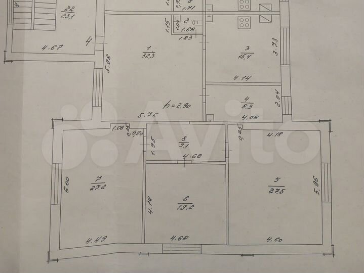 3-к. квартира, 141 м², 3/3 эт.