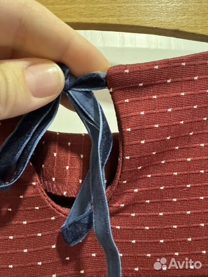 Платье бордовое с синим 44-46