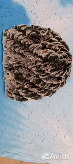 Шапка женская меховая вязаная