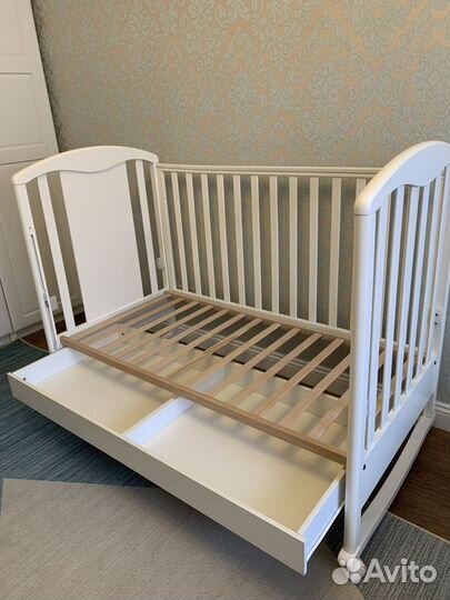 Детская кроватка Bambolina 125 х 65, с матрасом