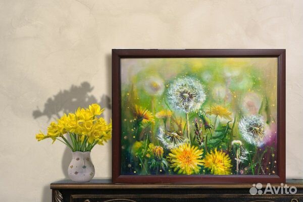 Картина. Живопись;Одуванчики, масло