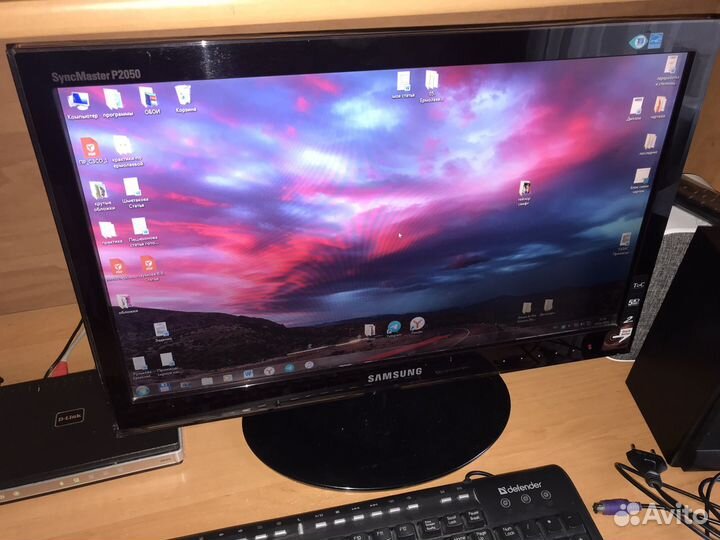 Монитор, клавиатура и колонки с мышью бу