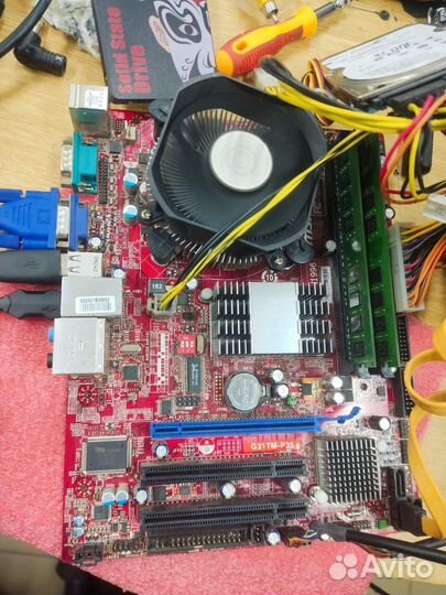 Мать на 775+ проц е5700+озу 4 гб+hdd250gb обменяю