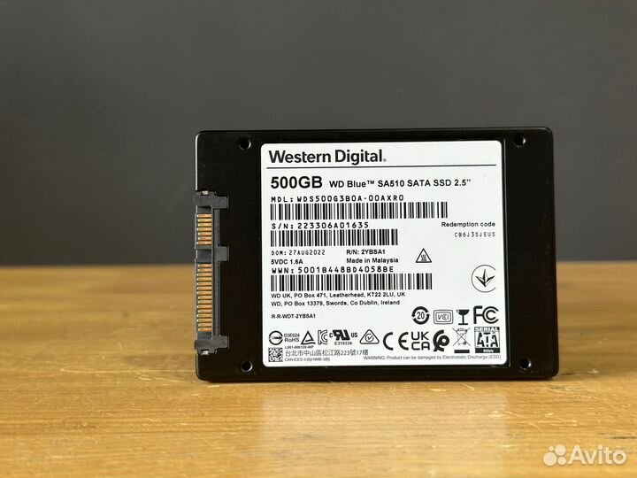 SSD WD Blue WDS500G3B0A 500гб