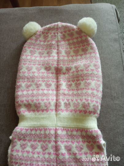 Шапка шлем для девочки