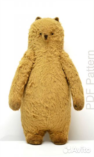 Выкройка Мишка Тедди 19см Зимний Медведь Аниме