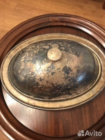 СССР, Мельхиоровая утятница блюдо - баранчик