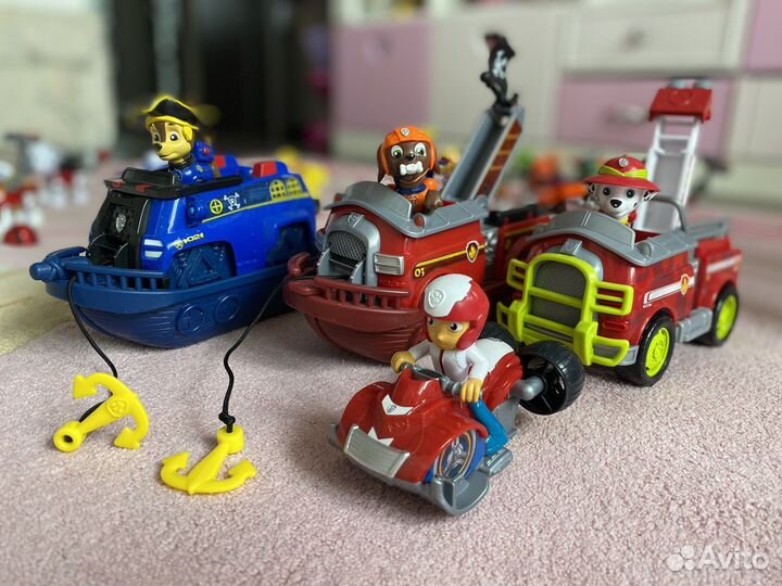 Щенячий патруль набор из 4 машин с героями