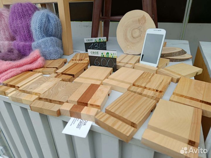 Подставка для телефона IKEA из дерева