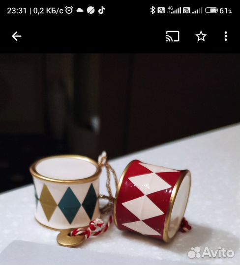 Елочные игрушки металл Maileg Ornament Aizul Homey