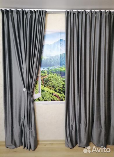 Бархатные шторы, новые 140:260