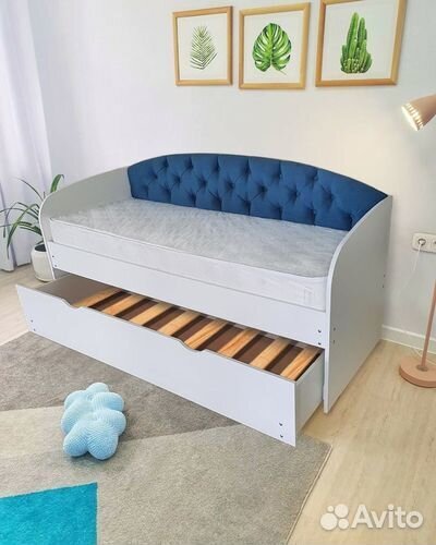 Кровать высокий борт от 2х лет из лдсп софа цвет