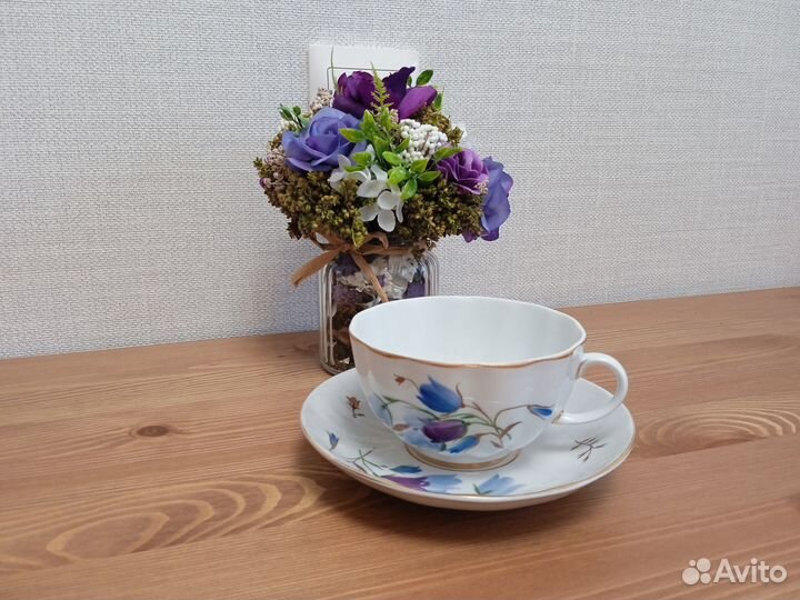 Фарфоровая посуда СССР сервиз чайный лфз