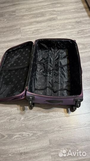 Чемодан L тканевый фиолетовый