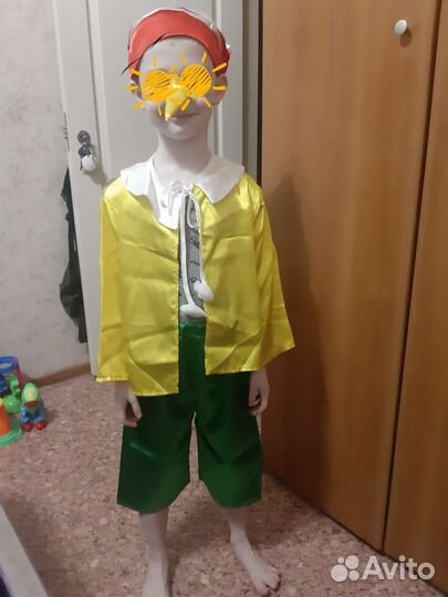 Новогодний костюм для мальчика буратино